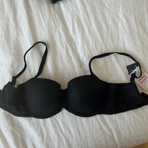 Black lace bra